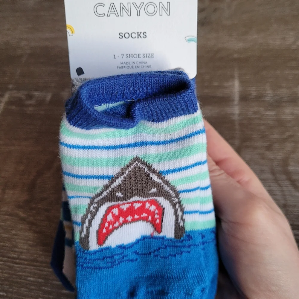 HARPER CANYON 6 Pack Blue Mazarine Sock Pack Size 4-6 Shoe Size 1-7